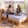 thumbnail image 3 of Sailvan Twin XL Mattress Topper, 2 Inch Cool Gel Memory Foam Mattress Topper Twin XL Size, For College Dorm, Home, Pressure Relief & Breathable, CertiPUR-US Certified, Purple, 3 of 10