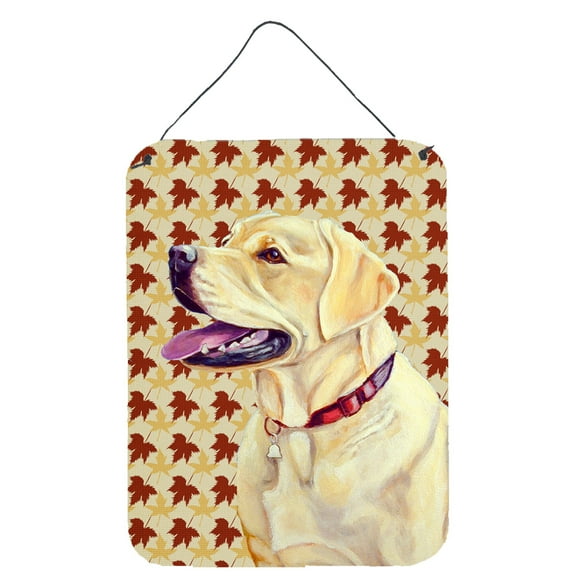 Labrador Fall Leaves Portrait Wall or Door Hanging Prints