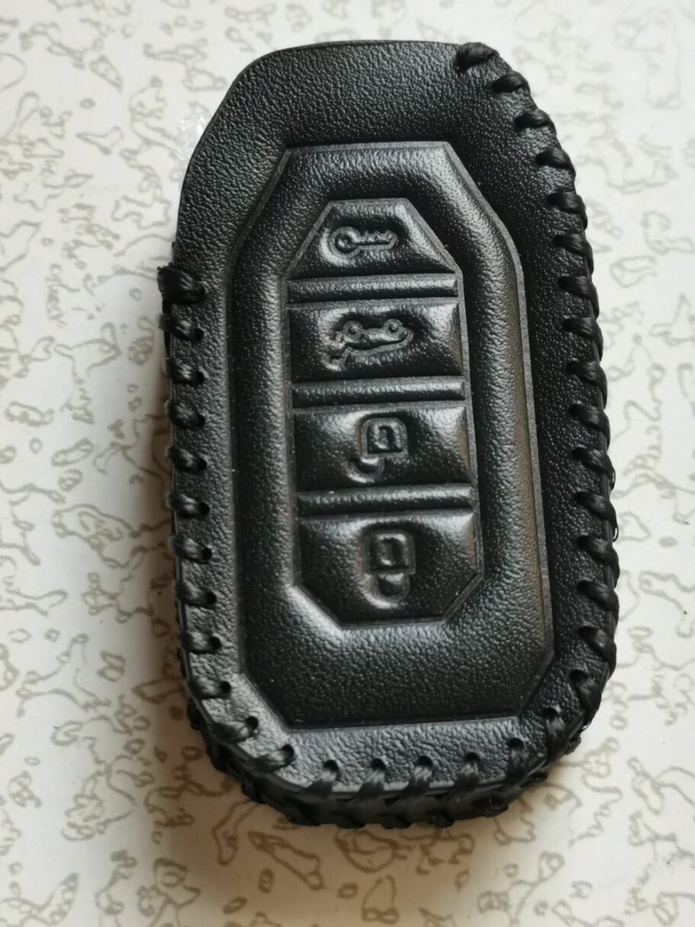 Protective Leather Remote Key Fob Cover for Compustar Prime G15 1-Way Remote Control