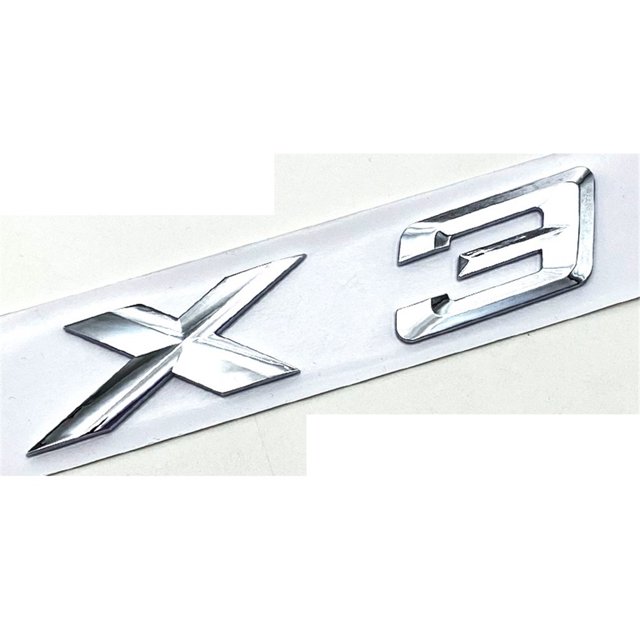 ZWP ABS Black Chrome Car Letters Rear Trunk Badge X3 Logo Compatible With BMW X3 F25 Sticker Emblem X3 E83 F25 G01