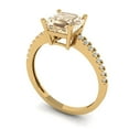 thumbnail image 2 of Clara Pucci 14K Yellow Gold 2.7ct Morganite Solitaire with Accents Ring, 2 of 7