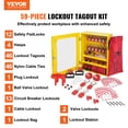 thumbnail image 2 of VEVOR Electrical Lockout Tagout Kit, 59 PCS Safety Lockout Tagout Station With Padlocks, Hasps, Tags, Ties, Plug Lockout, Circuit Breaker Lockouts, 2 of 9
