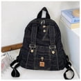 thumbnail image 4 of PRIYAL Denim Backpack for Women Vintage Y2K Grunge Style Lightweight Canvas Rucksack Purse Daypack Aesthetic Cute Travel Jeans Bag, 4 of 6