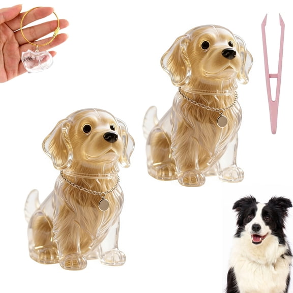 Pet Hair Holder Keychain, Hair Storage Bottle, Pets Hairs Memorial Fur Keepsake, DIY Pet Furs Collection Keychain, Cute Pet Memorial Gifts(#A*2Pcs)