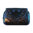 thumbnail image 2 of Disketp Cool Blue Light Wolf Estuche de Lápices de Doble Capa con Tapa Abatible y Cremallera, Organizador Escolar para Adolescentes y Adultos, 2 of 7