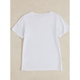 thumbnail image 3 of Dog Print Crew Neck T-Shirt, Casual Short Sleeve Top For Spring & Summer, Women's Clothing Tee For Adult, Men, Women, Teen, Teenager, Adolescent, Youth, 3 of 6