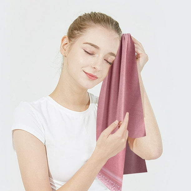 Toalla doméstica gruesa absorbente de color sólido rosa para el rostro