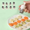 thumbnail image 6 of Vegetable Cutter Shape Set of 8, Mini Cookie Cutters,Biscuit Cutter to Decorate Food, Baking and Food Supplement tool Accessories Kitchen Crafts, White, 6 of 6