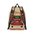 thumbnail image 3 of Xecao Christmas Vintage Red Truck for Canvas College Laptop Backpack, Durable Rucksack Travel Notebook Bag School Backpack Book Bag for Men Women, 3 of 8
