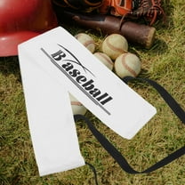 TAILTOSS 1Pcs Simple Design White Lint Fleece Fabric Baseball Bat Tote Bag for Storage