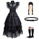 thumbnail image 1 of Vestido Disfraz Miércoles para Niñas Addams Cosplay Vestidos Halloween, 1 of 9