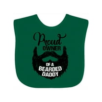 Inktastic Proud Owner of a Bearded Daddy Boys or Girls Baby Bib