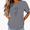 grey-1, variant on Women's Cute Chibi Astronaut Graphic Tee Cartoon Space Planet Balloons Print Summer Top