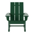 thumbnail image 5 of WestinTrends Ashore 2 Piece Patio Rocking Chair Set, All Weather Poly Lumber Adirondack Rocker Deck Porch Patio Chair with Large Side Table, Dark Green, 5 of 10