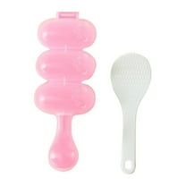 Hecteas Cake Mould - Dessert Molds - Rice and Vegetable Roll Machine Non Stick Rice and Vegetable Roll 3 Cavity Shaking Tool Shou Driver Rice and Vegetable Roll Shaker Rice(A Mold. - Pink)