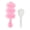 Pink, variant on Rice and Vegetable Roll Shaker Mold, 3-Cavity Non-Stick Sushi Maker, DIY Roll Tool, Includes 1 Mold