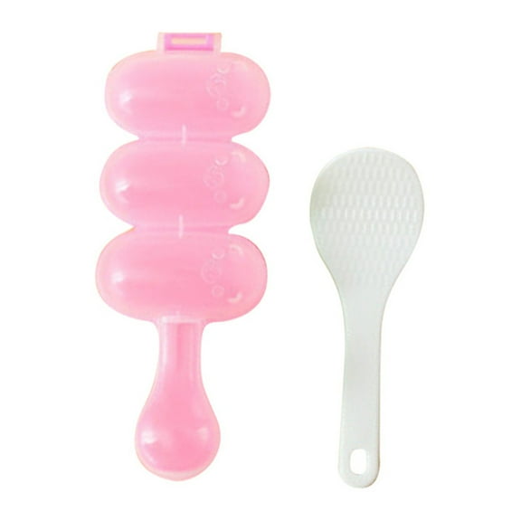 Hecteas Cake Mould - Dessert Molds - Rice and Vegetable Roll Machine Non Stick Rice and Vegetable Roll 3 Cavity Shaking Tool Shou Driver Rice and Vegetable Roll Shaker Rice(A Mold. - Pink)