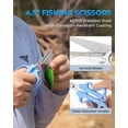 thumbnail image 5 of Calamus 4 Pc Fishing Tool Kit, Corrosion-Resistant Pliers, Lip Gripper, Fillet Knife, Scale, Retractor, Gloves, Scissors & Pocket Knife, Fishing Gear Set-DriftWave, 5 of 10