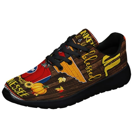 

Tennessee Stte Fall Thanksgiving Thankful Grateful And Blessed Shoes Sneakers Black Size 5