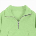 thumbnail image 7 of TOWED22 Girls Half Zip Sweatshirt Solid Fleece Quarter Zip Pullover Hoodis Fall Clothes for Teen Girls Thumb Hole,11-12 Y, 7 of 7