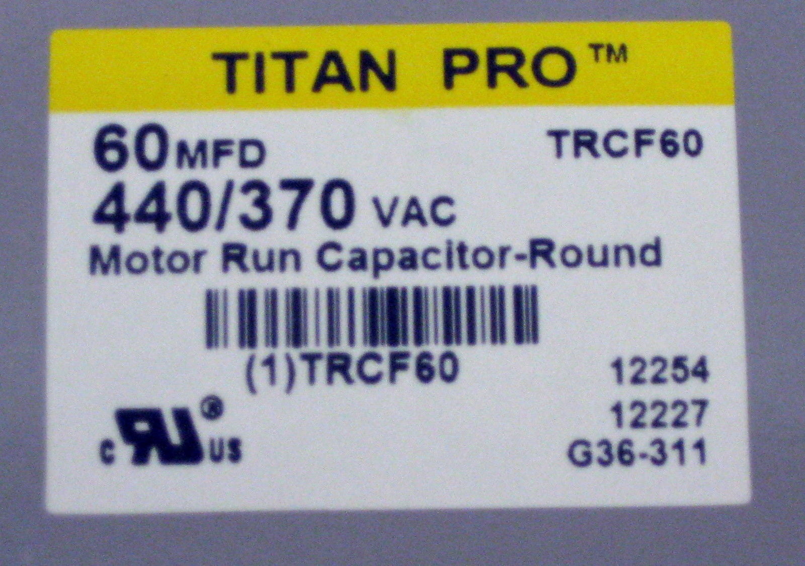 Titan Pro 60 MFD 440 V Round Run Capacitor