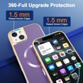 thumbnail image 5 of Allytechgroup Phone Case for Apple iPhone 15, Slim Fit Magnetic Back Cover Compatible with Mag-Safe Shockproof & Anti-Scratch iPhone 15 Case Cover for Women Men,Darkpurple, 5 of 7