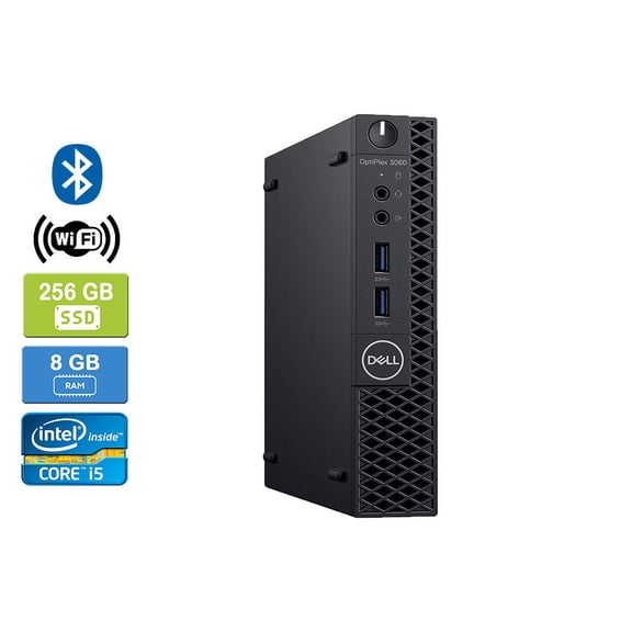 Used: DELL 3060 Intel Core i5-8500T 8GB 256GB SSD Win 10 Pro Wifi Bluetooth