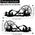 thumbnail image 2 of Cool Car Stickers for Men, Compass Mountain Big Car Decals, Vinyl Stickers for Car Side Body Door, Large RV Graphic Decals Tree Deer, 2 of 5