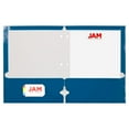 thumbnail image 2 of JAM Paper Laminated Two Pocket Glossy 3 Hole Punch School Folders, Blue, 3/Pack, 2 of 4