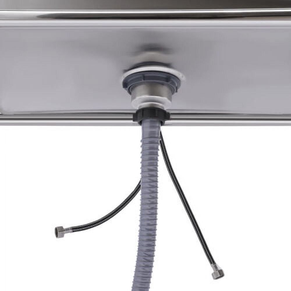 Commercial Utility Prep Sink Stainless Steel 1 Compartment w/Basins Backsplash