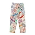 thumbnail image 5 of Bingfone Pajamas For Women,Passport Stamp Pajama Pants With Pockets-Small, 5 of 9
