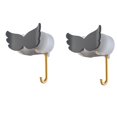 thumbnail image 2 of 2 Set Hanging Hook Wall-mounted Punch Free Space-saving Multifunction Self-adhesive Household Broom Holder Daily Use, 2 of 8