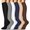 Black Gray White Navy Beige Brown, variant on 6 Pairs Copper Compression Socks for Women & Men Circulation 15-20 mmhg - Better Blood Flow, Swelling, Best Support for Medical, Running, Nursing
