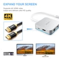 thumbnail image 4 of EQUIPD USB C Hub, Aluminum Type C Adapter Nintendo Switch TV Mode Dex Station 87W PD Charging 4K HDMI Gigabit Ethernet 3*USB 3.0 Port for Galaxy Note 9/S9/S9+, MacBook Pro, iMac - Silver, 4 of 8