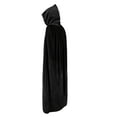 thumbnail image 6 of Zando Womens Halloween Hooded Cloak Black Cape with Hood Unisex Vampire Cape Costume M, 6 of 8