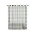thumbnail image 2 of Efavormart 2 Panels White/Sage Green Faux Linen Woven Sheer Window Drapery Stripe Window Treatment Grommet Curtain Panel 52"x84", 2 of 7