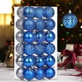 thumbnail image 5 of HCBY 36Pcs Solid Electroplated Christmas Ball For Xmas Tree Festives Stylish Holidays Home Decorations Gift idea(Silver-Blue,2.36"), 5 of 6