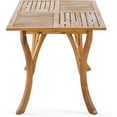 thumbnail image 3 of MODERNLUXE 59" Outdoor Dining Table,Acacia Wood Rectangular Table with Slatted Tabletop for Yard, Garden, Poolside,Deck, 3 of 7