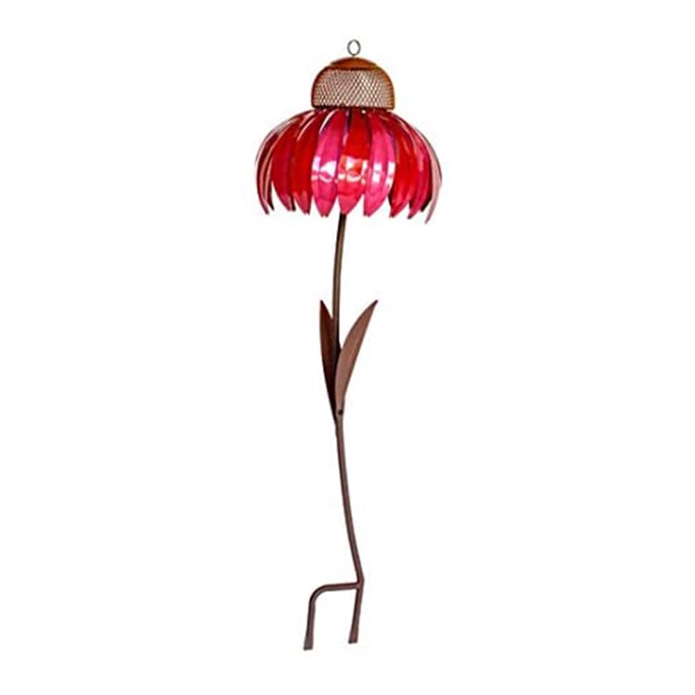 rudenlos Metal Flower Bird Feeder Bottle Sensation Stand Coneflower