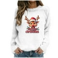 thumbnail image 2 of Craaazy Christmas Sweaters for Women Crew Neck Long Sleeve Shirts Xmas Holiday Warm Tops Gifts, 2 of 5
