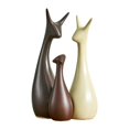 thumbnail image 2 of Hogar Cerámica Animal Decoración Creativa Escultura Adornos Ciervo Familia Estatuas Estantería Decoración Arte Árbol Artware Regalos 3 piezas profundas BLESIY Estatuas de cerámica, 2 of 8