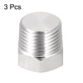 thumbnail image 3 of Unique Bargains Hex Head Plug  304 Stainless Steel 1/2NPT Thread 0.55" x 0.87" Silver 3Pcs, 3 of 3