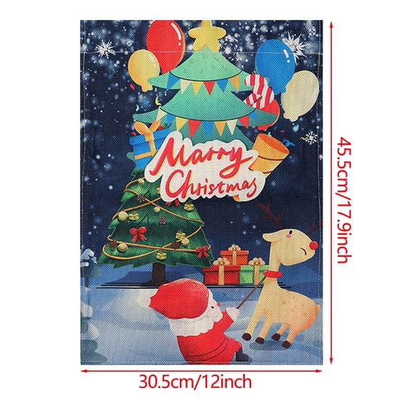 Herrnalise Christmas Santa Snowman Garden Flag 12x18 Inch Double Sided Snowflake Joy Christmas Eve House Yard Flags Welcome Winter Outdoor Indoor Banner for Party Home Merry Christmas Decorations