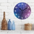 thumbnail image 3 of Dreamtimes Space Galaxy Wall Clock, 10 Inch Silent Non Ticking Round Clock Oil Painting Clock Easy to Read Clock for Living Room Bedroom Bathroom Home Decor, 3 of 7