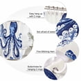 thumbnail image 6 of Navy Blue Octopus Coastal Waterproof Fabric Shower Curtain,Nautical Summer Beach Ocean Waterproof Fabric Shower Curtain for Bathroom Curtains Bathtubs Shower Curtains with 12 Hooks Stall 54x78in, 6 of 8