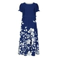 thumbnail image 7 of Taylonsss Womens Casual Tiered Dress with Ruffled Hem Flowy Short Sleeve Round Neck Everyday Outfit, 7 of 7