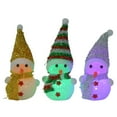thumbnail image 1 of 3pcs LED Snowmen Night Lamp Christmas Glowing Color Change Light Xmas Party Supplies (Random Pattern), 1 of 9