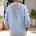 thumbnail image 5 of UDAUDU Womens Linen Cover Up 2026 Beach Button Down Shirt Swimsuit Coverup Bathing Suit Cover Ups for Swimwear Vacation Sky Blue M, 5 of 5