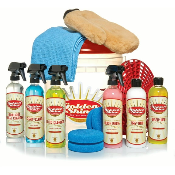 Golden Shine Car Care Premium Car Wash Bucket Detailing Kit GS-WSP