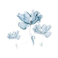 thumbnail image 3 of Calcomanía de pared retro de PVC fácil de despegar para decoración de oficina, pasillo y hogar. Flores azules, 3 of 9